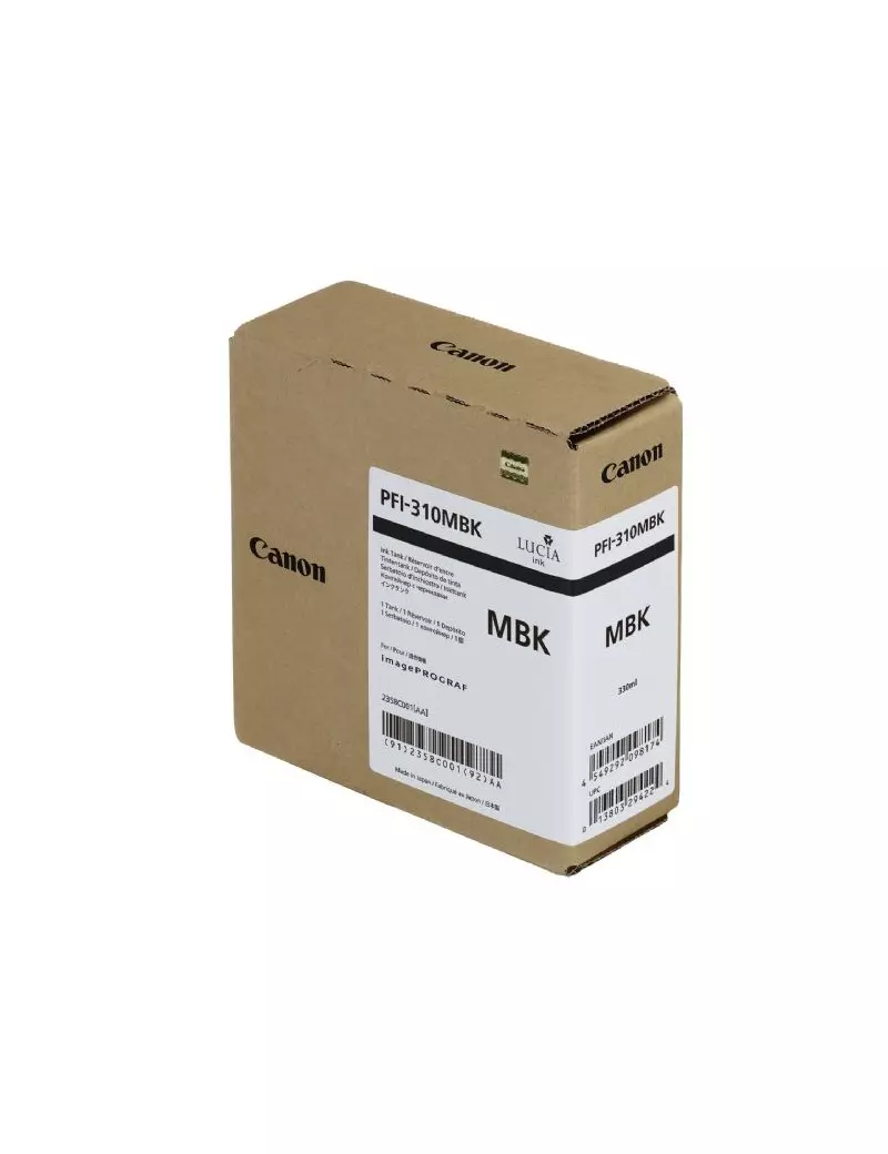 Cartuccia Originale Canon PFI-310mbk 2358C001 (Nero Opaco 330 ml) Cartuccia Originale Canon PFI-310mbk 2358C001 (Nero Opaco 330 ml)