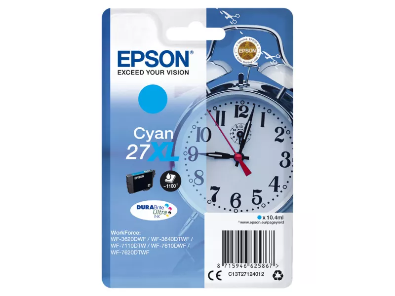 Cartuccia Originale Epson T271240 (Ciano XL 1100 pagine) Cartuccia Originale Epson T271240 (Ciano XL 1100 pagine)