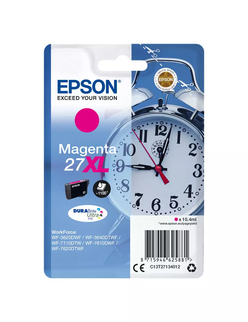 Cartuccia Originale Epson T271340 (Magenta XL 1100 pagine) Cartuccia Originale Epson T271340 (Magenta XL 1100 pagine)