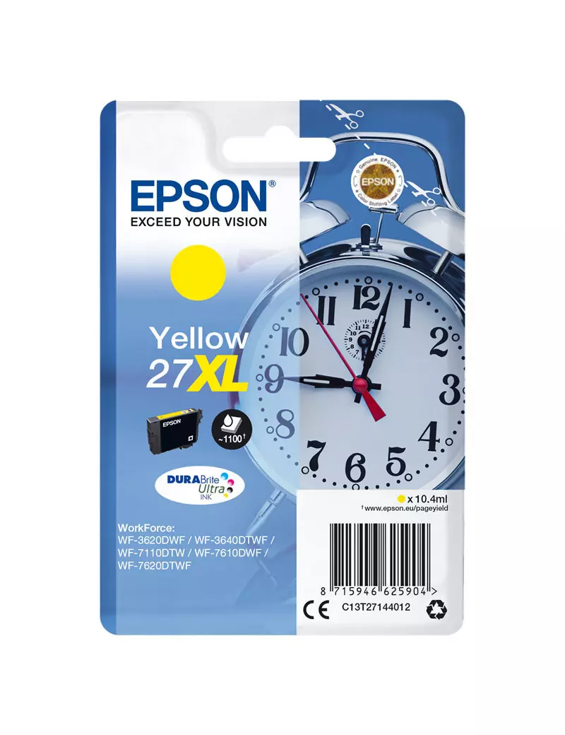 Cartuccia Originale Epson T271440 (Giallo XL 1100 pagine) Cartuccia Originale Epson T271440 (Giallo XL 1100 pagine)