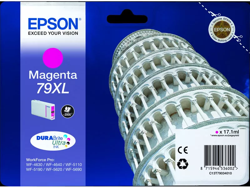 Cartuccia Originale Epson T790340 79XL (Magenta XL 2000 pagine) Cartuccia Originale Epson T790340 79XL (Magenta XL 2000 pagine)