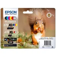 Multipack Cartucce Originali Epson T379D40 378XL 478XL (Nero Ciano Ciano Chiaro Magenta Magenta Chiaro Giallo 830 pagine)