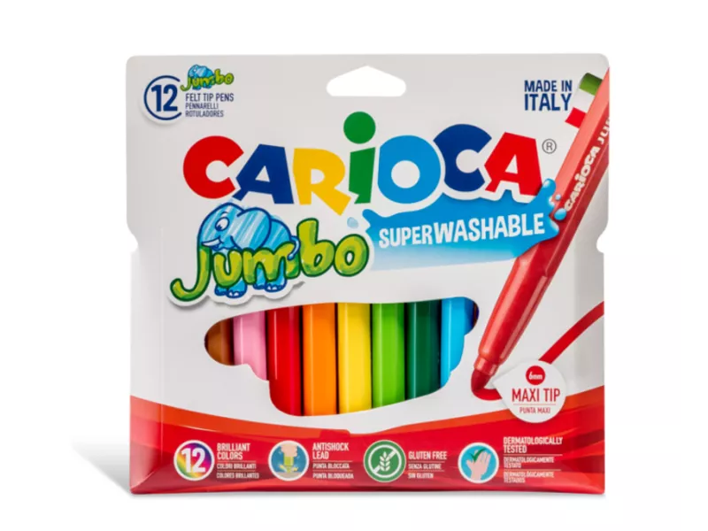 Pennarelli Jumbo Carioca - Punta Maxi - 40569 (Assortiti Conf. 12)