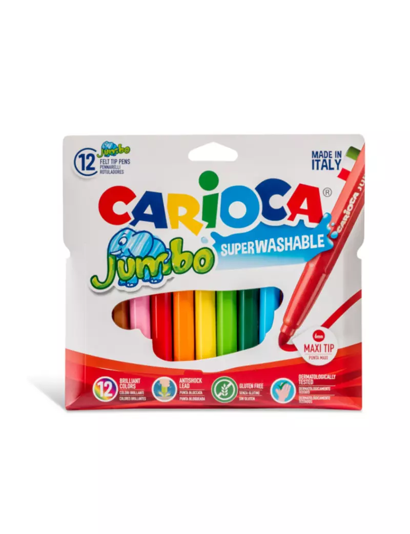 Pennarelli Jumbo Carioca Punta Maxi 40569 Assortiti 8003511505691