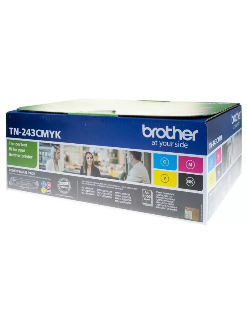 Multipack Toner Originali Brother TN-243CMYK (Nero e Colori 1000 pagine)