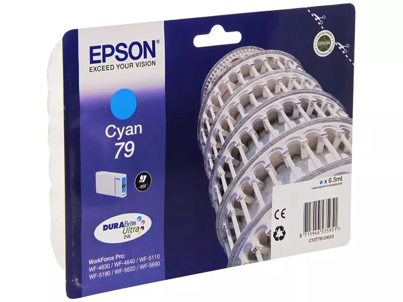 Cartuccia Originale Epson T791240 79 (Ciano 800 pagine) Cartuccia Originale Epson T791240 79 (Ciano 800 pagine)