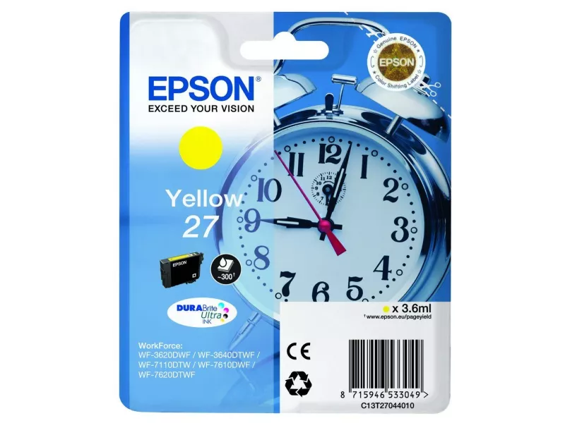 Cartuccia Originale Epson T270440 27 (Giallo 300 pagine)