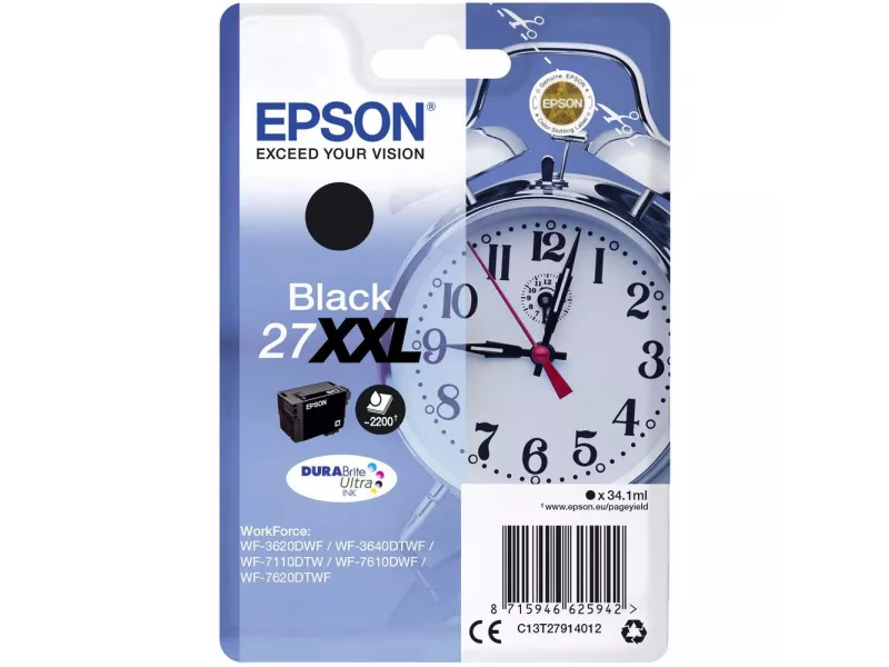 Cartuccia Originale Epson T279140 27XXL (Nero 2200 pagine) Cartuccia Originale Epson T279140 27XXL (Nero 2200 pagine)