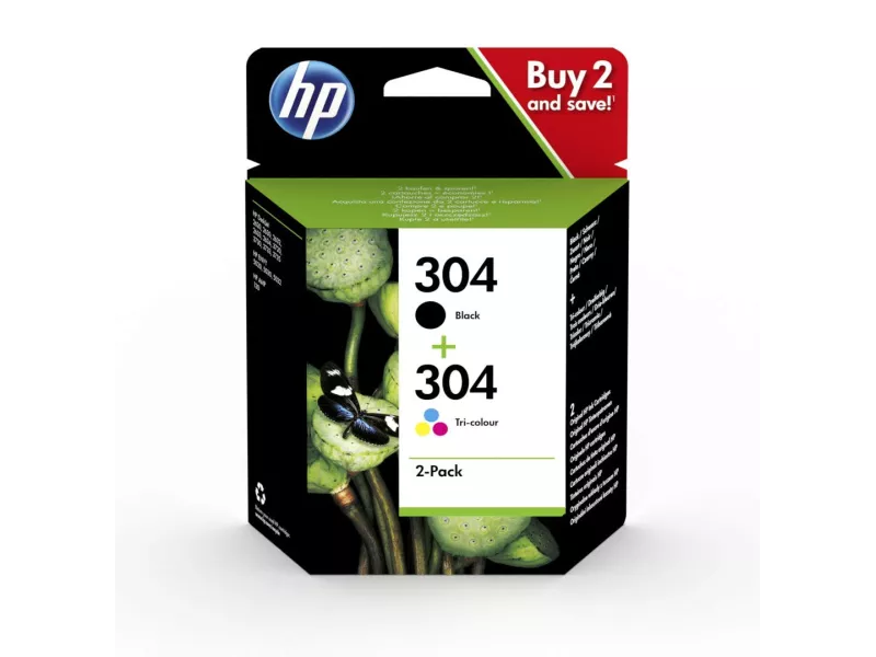 Multipack Cartucce Originali HP 3JB05AE 304 (Nero e Colori) Multipack Cartucce Originali HP 3JB05AE 304 (Nero e Colori)