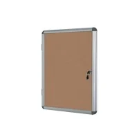 Bacheca in Sughero per Interni Enclore Bi-Office - 6xA4 - 72x67,4 cm (Argento)