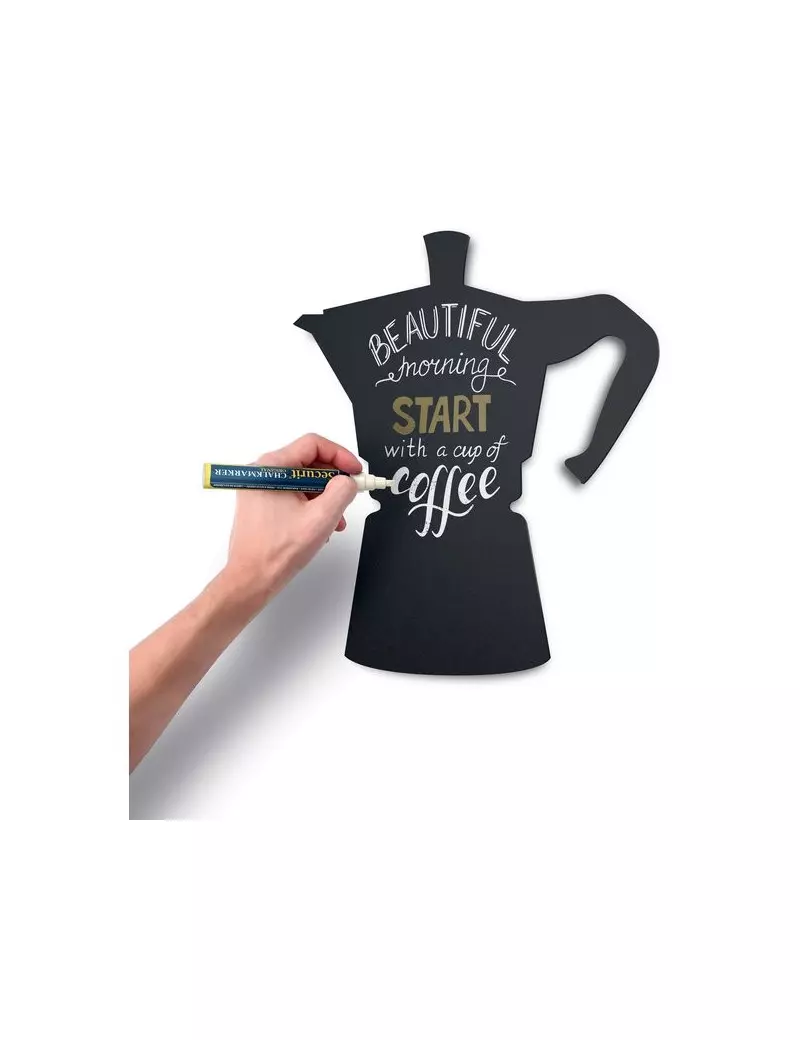 Lavagna Silhouette Securit - Max 50 x Max 30 cm - Moka (Nero) Lavagna Silhouette Securit - Max 50 x Max 30 cm - Moka (Nero)