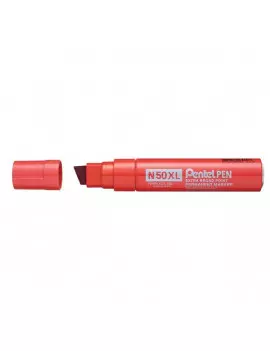 Marcatore Permanente N50 Extra Large Pentel - Punta Scalpello - 1,7 mm (Rosso)