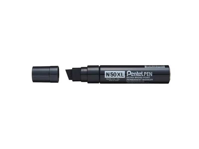 Marcatore Permanente N50 Extra Large Pentel - Punta Scalpello - 1,7 mm (Nero)