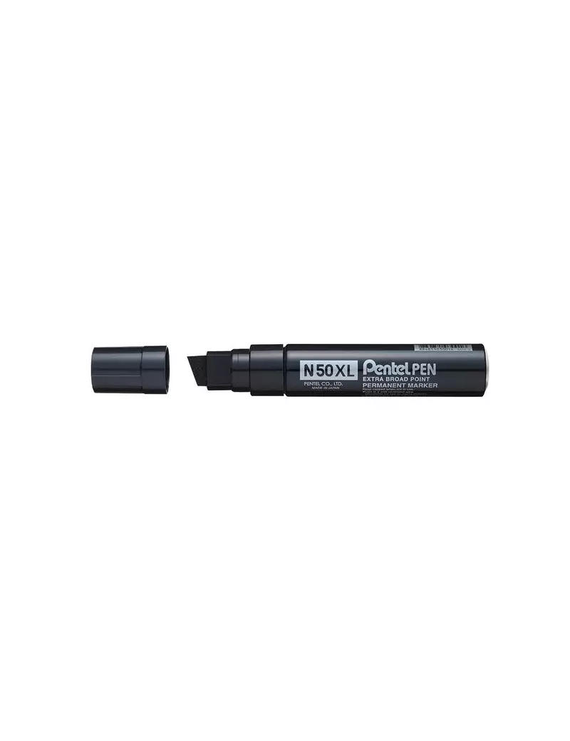 Marcatore Permanente N50 Extra Large Pentel - Punta Scalpello - 1,7 mm (Nero) Marcatore Permanente N50 Extra Large Pentel - Punta Scalpello - 1,7 mm (Nero)