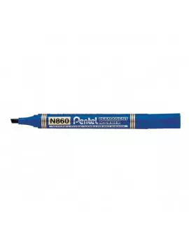 Marcatore Permanente N860 Linea Amiko Pentel - Punta Scalpello - 1,2-4,5 mm (Blu)