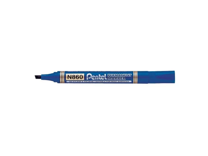 Marcatore Permanente N860 Linea Amiko Pentel - Punta Scalpello - 1,2-4,5 mm (Blu)