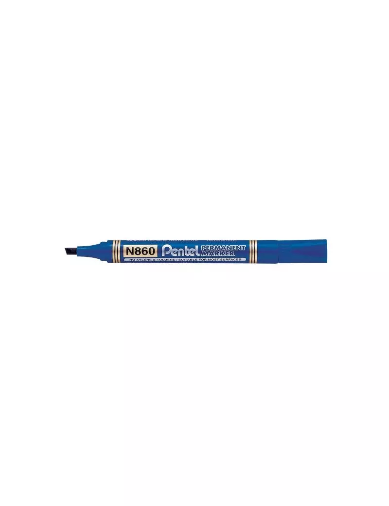Marcatore Permanente N860 Linea Amiko Pentel - Punta Scalpello - 1,2-4,5 mm (Blu) Marcatore Permanente N860 Linea Amiko Pentel - Punta Scalpello - 1,2-4,5 mm (Blu)