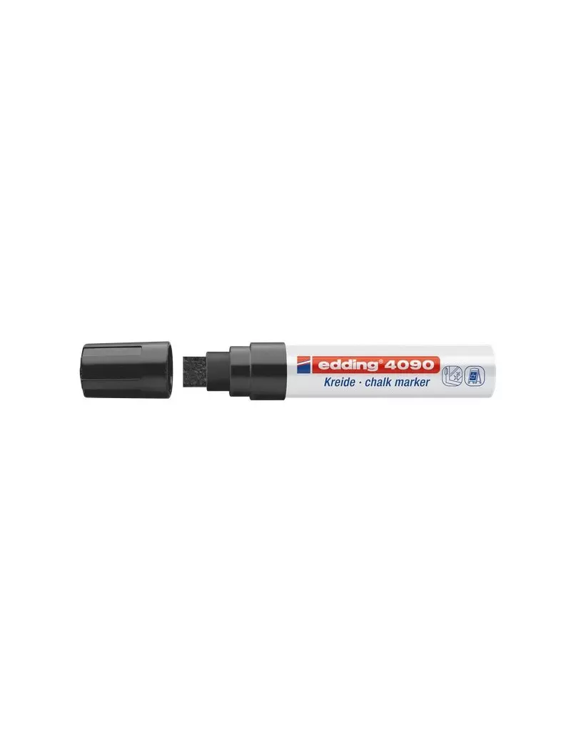 Marcatore a Gesso Liquido e-4090 Edding - Punta a Scalpello - 4-15 mm (Nero) Marcatore a Gesso Liquido e-4090 Edding - Punta a Scalpello - 4-15 mm (Nero)