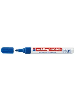 Marcatore a Gesso Liquido 4095 Edding - Punta Tonda - 2-3 mm (Blu)