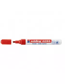 Marcatore a Gesso Liquido 4095 Edding - Punta Tonda - 2-3 mm - E-4095002 (Rosso)