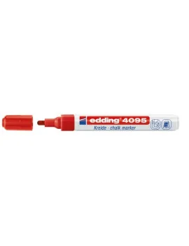 Marcatore a Gesso Liquido 4095 Edding - Punta Tonda - 2-3 mm (Rosso)