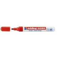 Marcatore a Gesso Liquido 4095 Edding - Punta Tonda - 2-3 mm (Rosso)