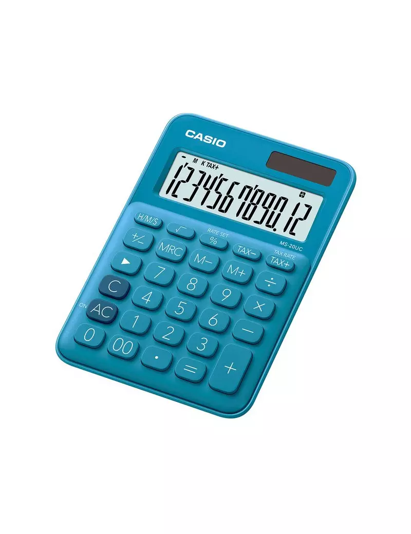 Calcolatrice da Tavolo Casio MS-20UC-BU (Blu) Calcolatrice da Tavolo Casio MS-20UC-BU (Blu)