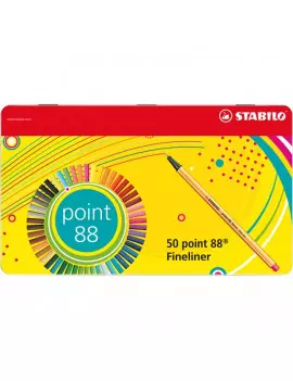 Fineliner Point 88 Stabilo - 0,4 mm - 8850-6 (Assortiti Conf. 50)