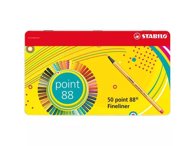 Fineliner Point 88 Stabilo - 0,4 mm - 8850-6 (Assortiti Conf. 50)