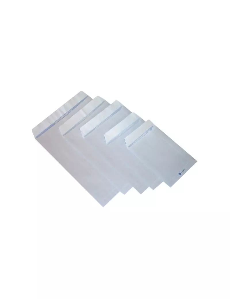 Busta a Sacco Pigna - con Strip - 25x35,3 cm - 80 g - 0099066 (Bianco Conf. 500)