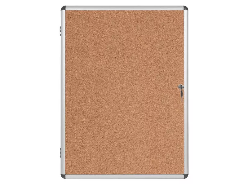 Bacheca in Sughero per Interni Earth-it Bi-Office - 4xA4 - 50x67 cm (Alluminio)