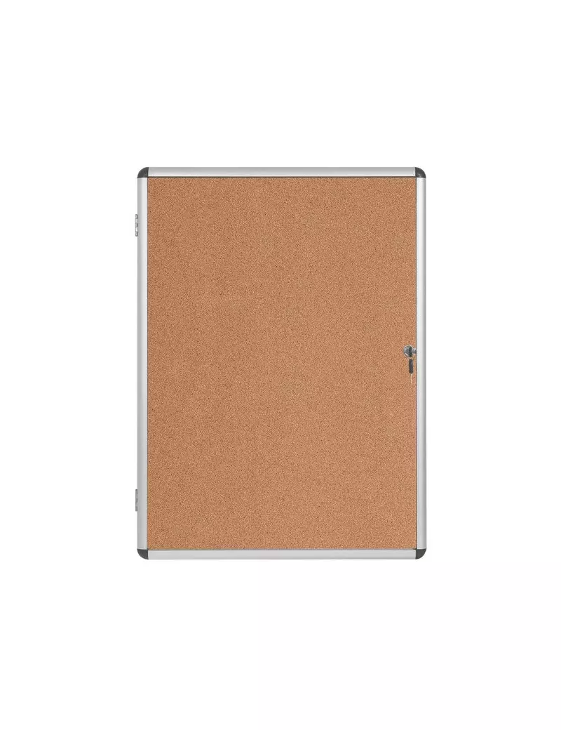 Bacheca in Sughero per Interni Earth-it Bi-Office - 4xA4 - 50x67 cm (Alluminio)