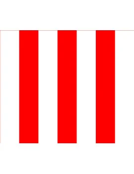 Bandiera a Strisce - 150x90 cm (Bianco e Rosso)