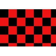 Bandiera a Scacchi - 150x90 cm (Rosso e Nero)