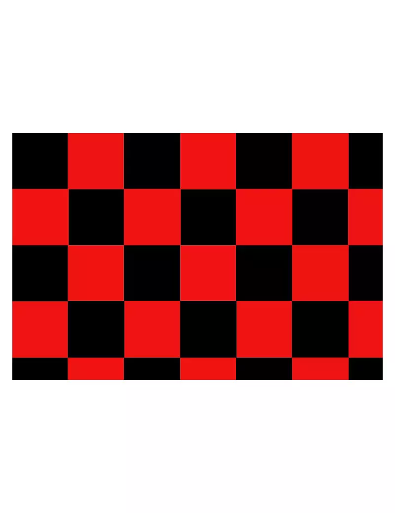 Bandiera a Scacchi - 150x90 cm (Rosso e Nero)