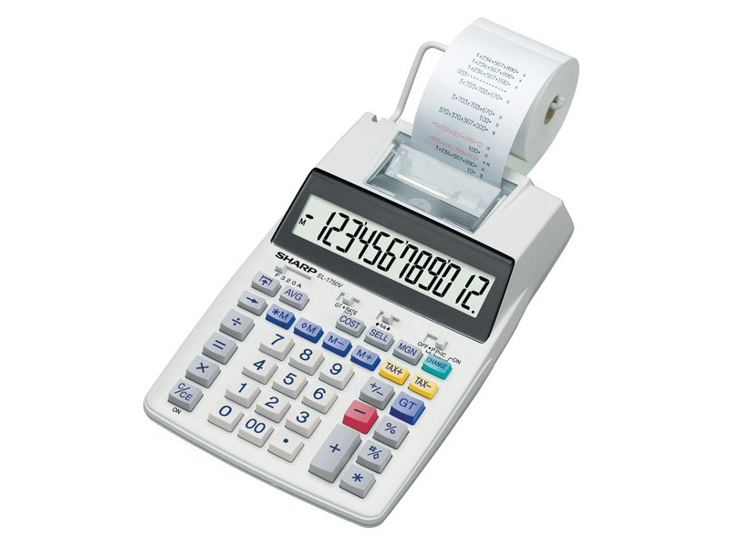 Calcolatrice Scrivente Sharp EL-1750V (Grigio) Calcolatrice Scrivente Sharp EL-1750V (Grigio)