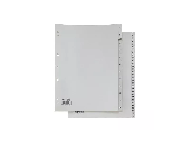 Separatori Numerici Record in PP Sei Rota - 12 Tasti - 581201 (Grigio)