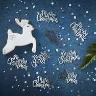 Coriandoli da Tavolo Merry Christmas (Argento)