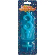 Candelina - Numero 3 (Azzurro)