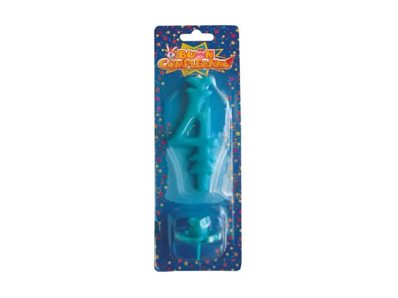Candelina - Numero 4 (Azzurro)