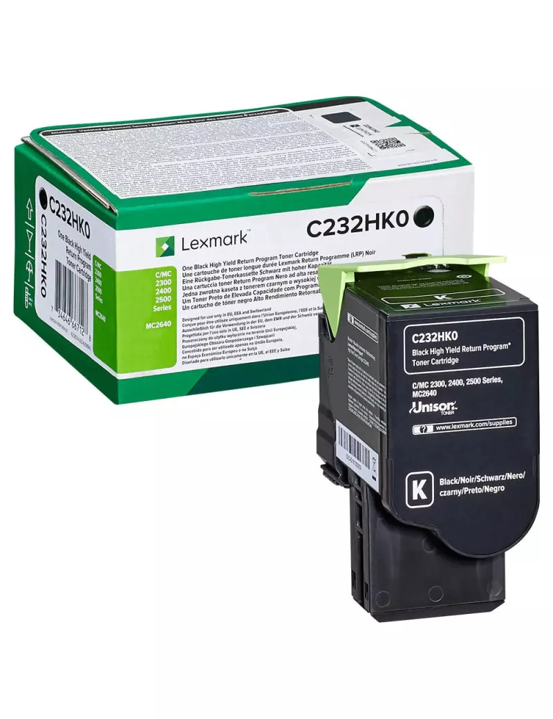 Toner Originale Lexmark C232HK0 (Nero 3000 pagine) Toner Originale Lexmark C232HK0 (Nero 3000 pagine)