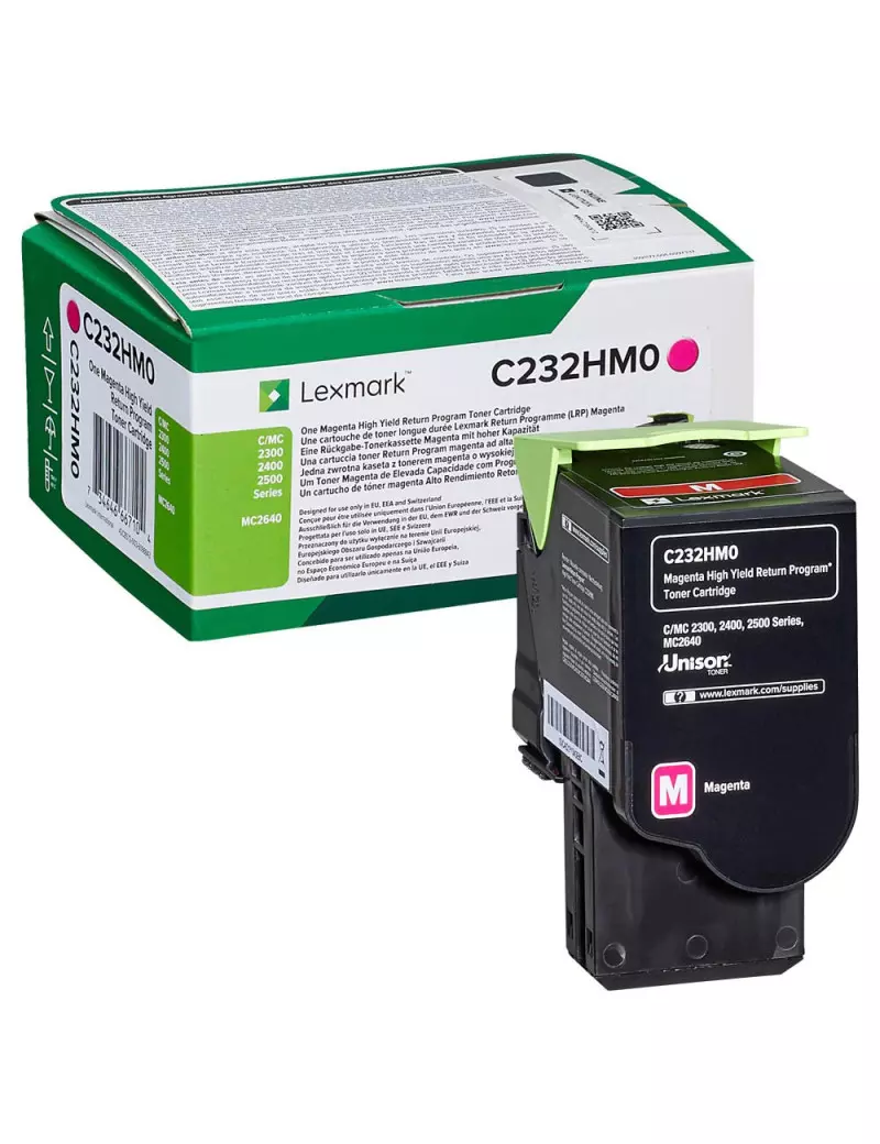 Toner Originale Lexmark C232HM0 (Magenta 2300 pagine) Toner Originale Lexmark C232HM0 (Magenta 2300 pagine)