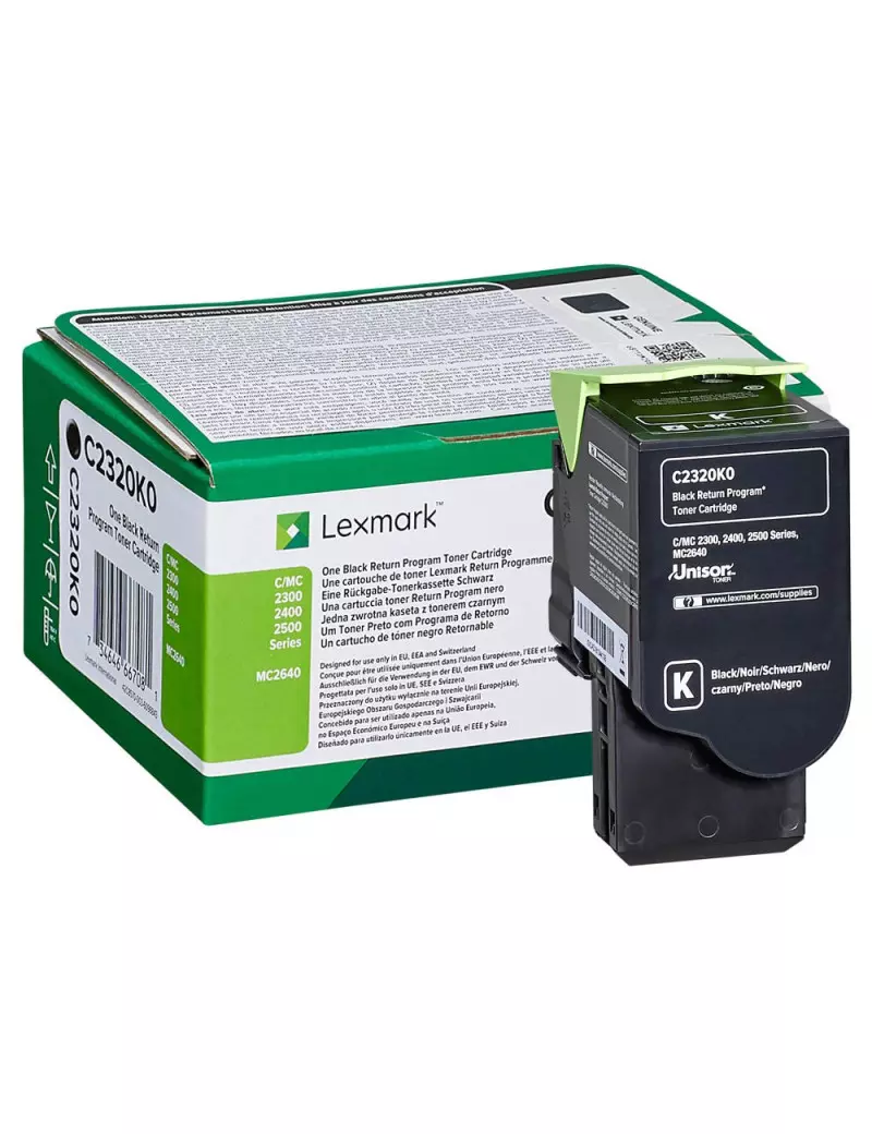 Toner Originale Lexmark C2320K0 (Nero 1000 pagine) Toner Originale Lexmark C2320K0 (Nero 1000 pagine)