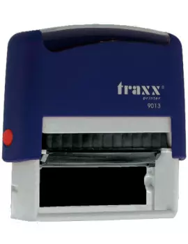 Timbro Autoinchiostrante 9013 Traxx - 22x58 mm - 6 Righe (Blu)