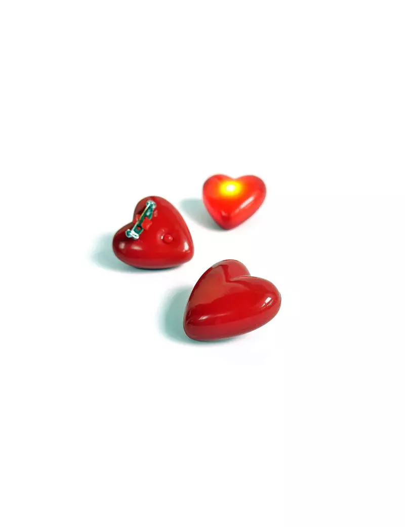 Spilla a Cuore LED (Rosso)