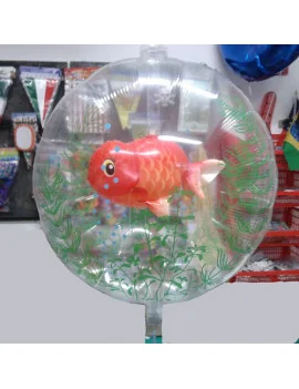 Palloncino Doppio con Pesce (Rosso)