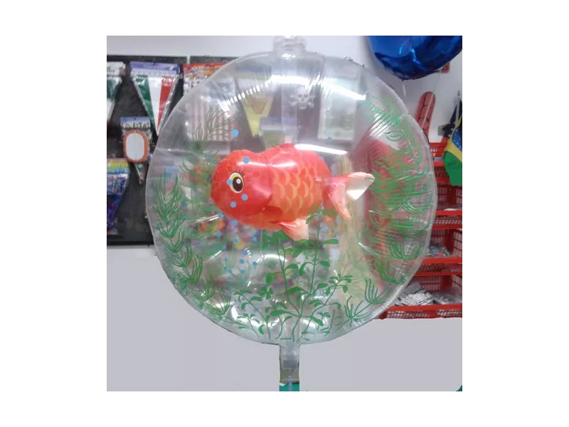 Palloncino Doppio con Pesce (Rosso)