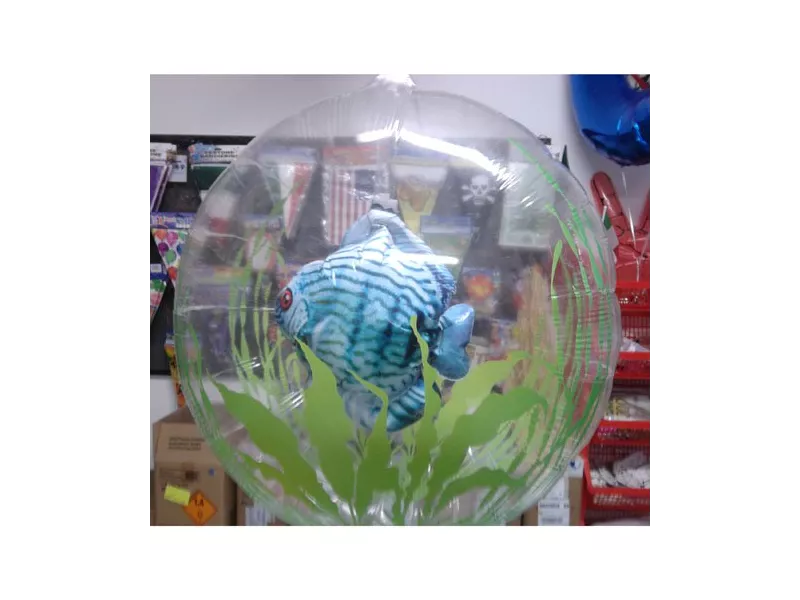 Palloncino Doppio con Pesce (Blu)
