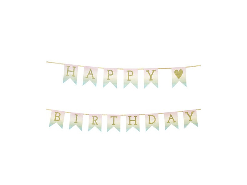 Festone Happy Birthday Sfumato