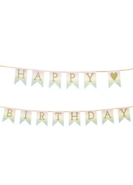 Festone Happy Birthday Sfumato